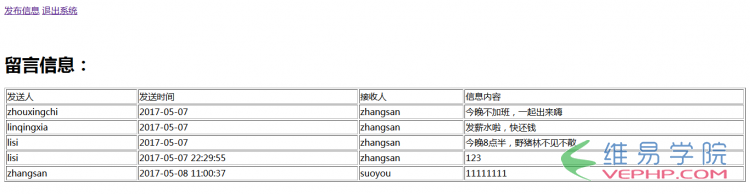 PHP编程：php实现留言板功能（会话控制）