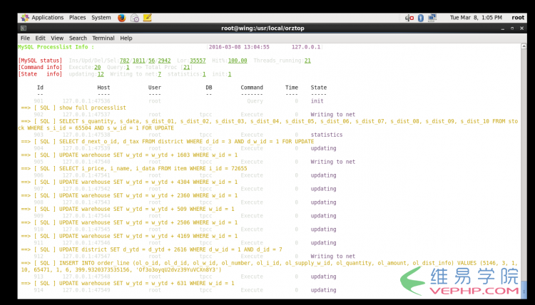 Mysql入门MySQL实时监控工具orztop的使用介绍