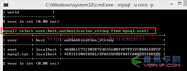 Mysql应用Windows 8.1下MySQL5.7 忘记root 密码的解决方法