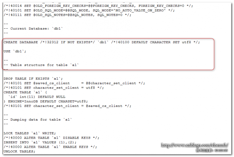 MYSQL教程MySQL数据库使用mysqldump导出数据详解