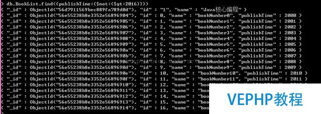 MongoDB学习—(6)MongoDB的find查询比较符