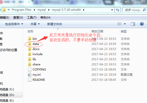 Mysql学习解决Win7 x64安装解压版mysql 5.7.18 winx64出现服务无法启动问题