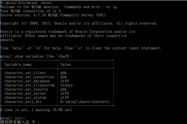 Mysql必读MySql5.7.18字符集配置图文详解