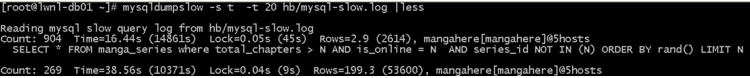 Mysql学习mysqldumpslow用法示例(慢查询)